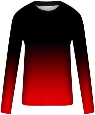 31eRVVEUAxL._AC_.jpg Muscularfit Mens Long Sleeve Shirts Casual Gradient Color Loose Pullover Graphic Tee Shirts Fall Fashion Athletic Sweatshirts