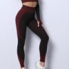 31fswyaZxuL._AC_.jpg Women's High Waist Yoga Pants Color Block Tummy Control Seamless Scrunch Leggings Workout Running Butt Lift Tights