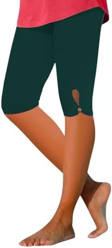 Capri Leggings for Women 2025 Summer Beach Capris Yoga Pants Elastic High Waisted Casual Travel Shorts with Pockets