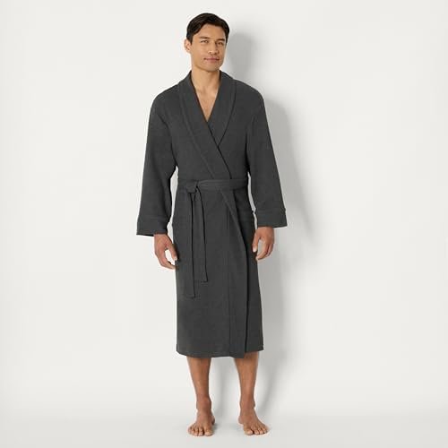 Amazon Essentials Men's Lightweight Waffle Bathrobe (Available in Big & Tall)
