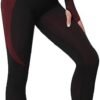 31iLyLC9VSL._AC_.jpg Women's High Waist Yoga Pants Color Block Tummy Control Seamless Scrunch Leggings Workout Running Butt Lift Tights