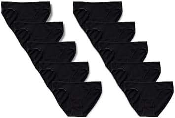 Amazon Essentials Women's Cotton Bikini Brief Underwear (Available in Plus Size), Multipacks