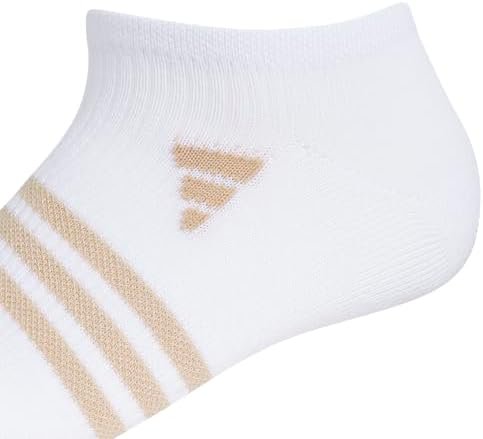 adidas Women's Superlite 3.0 No Show Athletic Socks (6-Pair) Low-Profile Fit with Targeted Padding and Arch Compression
