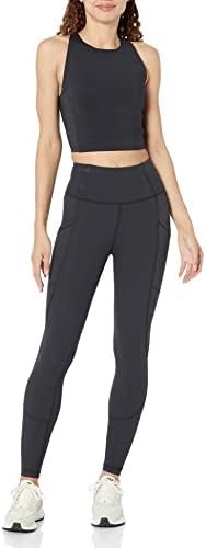 Amazon Essentials Women's Active Sculpt Workout High Rise Full Length Leggings with Pockets (Available in Plus Size)