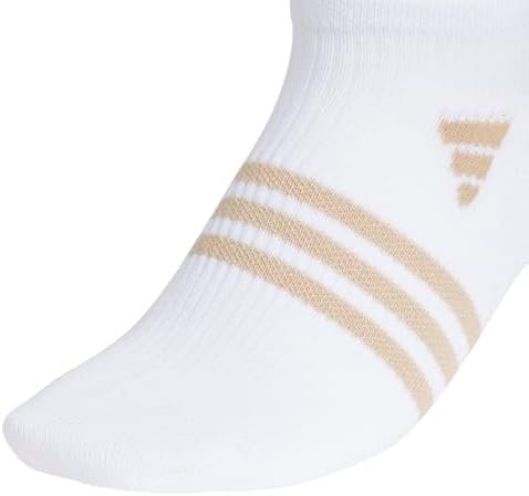 adidas Women's Superlite 3.0 No Show Athletic Socks (6-Pair) Low-Profile Fit with Targeted Padding and Arch Compression