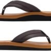 KuaiLu Men's Yoga Mat Leather Flip Flops with Arch Support Comfortable Cushion Walking Thong Sandals Slip On Indoor Outdoor