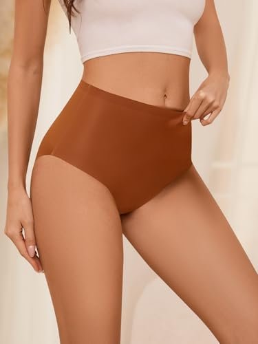 31qJMxOMYrL._AC_.jpg Womens Underwear Full Coverage No Show High Waisted Seamless Ladies Panties 6 Pack