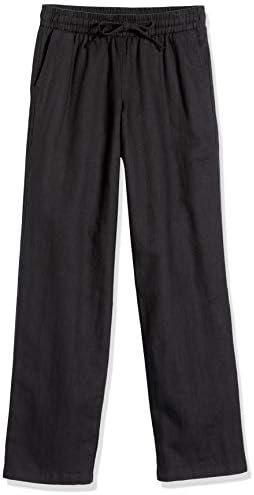 Amazon Essentials Women's Linen Blend Drawstring Relaxed Fit Wide Leg Pant (Available in Plus Size)