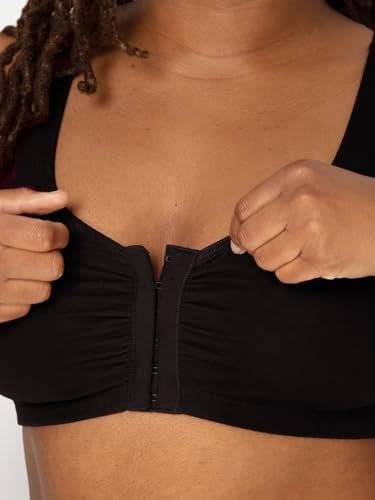 Fruit of the Loom Women's Cotton Front Close Racerback Sports Bra 2 Pack