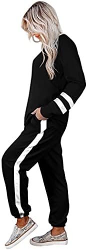 Aloodor Sweatsuit for Women 2 Piece Outfits for Womens Crewneck Sweatshirts Pullover