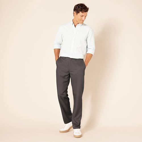 Amazon Essentials Men's Classic-Fit Expandable-Waist Flat-Front Dress Pant
