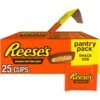 REESE'S Milk Chocolate Snack Size Peanut Butter Cups, Candy Pantry Pack, Halloween Candy, 13.75 oz (25 Pieces)