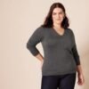 Amazon Essentials Women's Classic-Fit Lightweight Long-Sleeve V-Neck Sweater (Available in Plus Size)