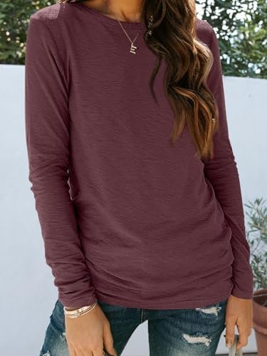 AUTOMET Long Sleeve Shirts for Women Business Casual Tops Fall Fashion Clothes Workout Plus Size Teacher School Outfits 2025