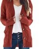 Women's Cardigan Chunky Open Front Button Sweaters with Pockets Loose Slouchy Oversized Fall Outerwear Coat