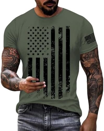 41-shzd9AWL._AC_.jpg 4th of July Shirt Men USA Patriotic American Flag T-Shirts Independence Day Outfits T Shirts Vintage Graphic Tees