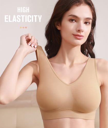 BESTENA Sports Bras for Women, Seamless Comfortable Yoga Bra with Removable Pads