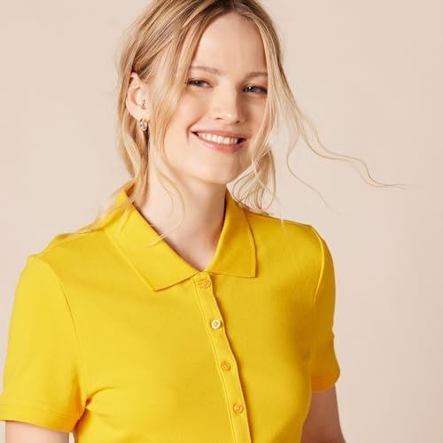Amazon Essentials Women's Short-Sleeve Polo Shirt (Available in Plus Size)