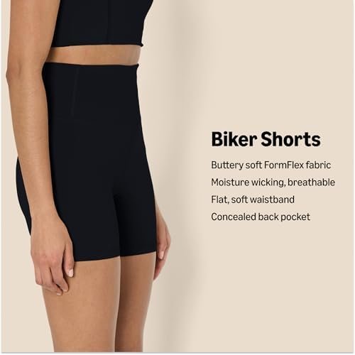 Amazon Essentials Women's Active FormFlex Buttery Soft High Waist Yoga Biker Shorts