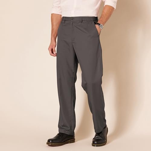 Amazon Essentials Men's Classic-Fit Expandable-Waist Flat-Front Dress Pant