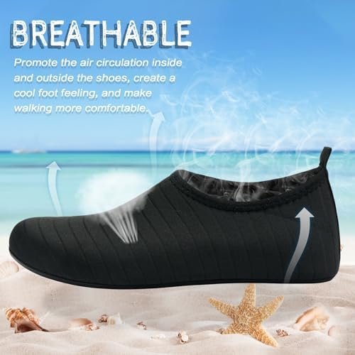 4111k9P57RL._AC_.jpg ANLUKE Water Shoes Barefoot Aqua Yoga Socks Quick-Dry Beach Swim Surf Shoes for Women Men