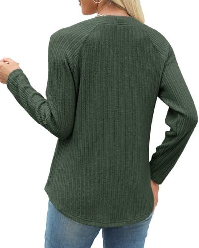 411e4eFqz3L._AC_.jpg Womens Sweaters Fashion Long Sleeve Shirts V Neck Pullover Trendy Casual Loose Fit Sweatshirt