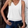 Womens Tank Tops Casual V Neck Sleeveless Summer Spring Clothes Loose Fit Cute Outfit Basic Cami 2025 Fashion Shirts