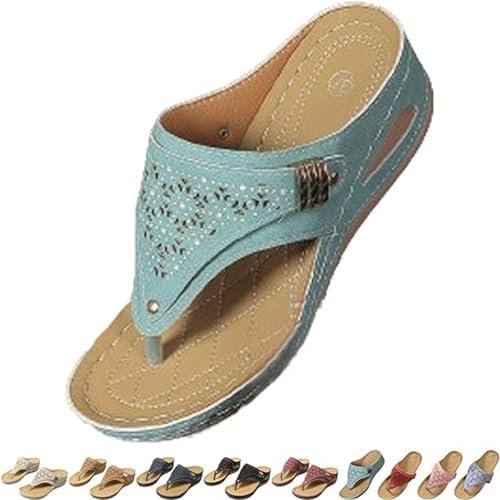 413NS0ynwbL._AC_.jpg Orthopedic Sandals for Women - Arch Support Wedge Flip Flops, Summer 2025 Comfortable Dressy Casual Beach Slippers