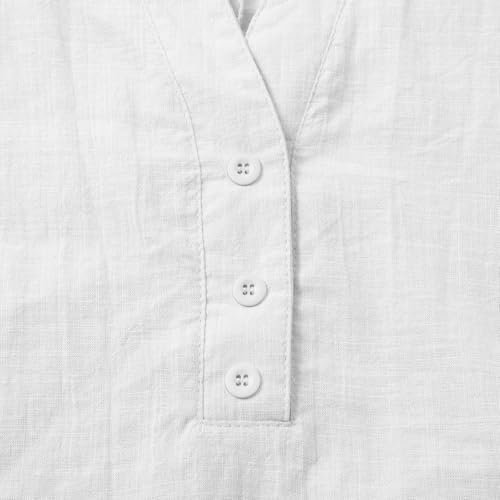 414oVoPDNL._AC_.jpg Linen Shirts for Women Flax Linen Clothing Cotton Linen Blouses Button Down Shirts Hemp Clothes Womens Gauze Tops 2025