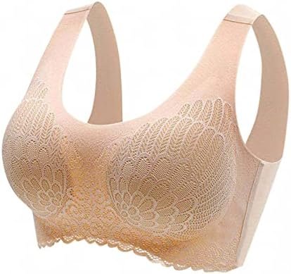 414st1yIBlL._AC_.jpg Women No Underwire Comfortable Everyday Bra Full Coverage Push Up Bra Soft Support Sports Bra