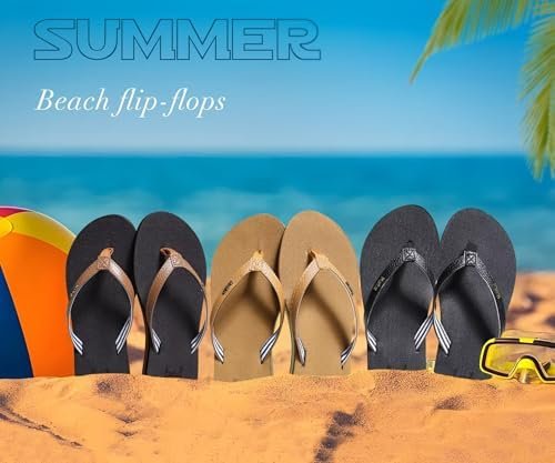 KuaiLu Womens Arch Support Flip Flops Comfortable Yoga Mat Slip on Summer Beach Walking Thong Cushion Sandals