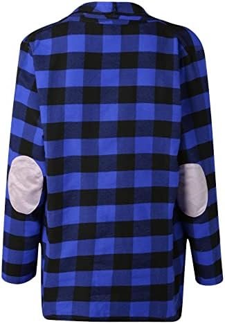Womens Flannel Cardigan Sweaters Trendy Casual Lightweight Plaid Jacket Loose Long Sleeve Kimono Fashion Fall Outfits