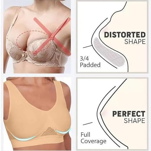 2025 New Breathable Cool Liftup Air Bra,Mesh Sports Bras for Women High Support,Plus Size Wireless Bras with Support and Lift