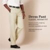 Amazon Essentials Men's Classic-Fit Expandable-Waist Flat-Front Dress Pant