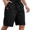 Generic Drawstring Cargo Shorts for Men Elastic Waist Shorts Casual Cotton Shorts Summer Lightweight Shorts with Pockets