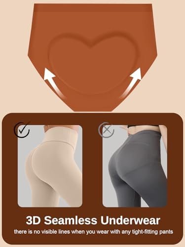 416osddcHJL._AC_.jpg Womens Underwear Full Coverage No Show High Waisted Seamless Ladies Panties 6 Pack