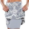 Women's Athletic Skorts Elastic Tennis Yoga Shorts Hight Waist Floral Print Skirts Tummy Control Skinny Joggers 2025