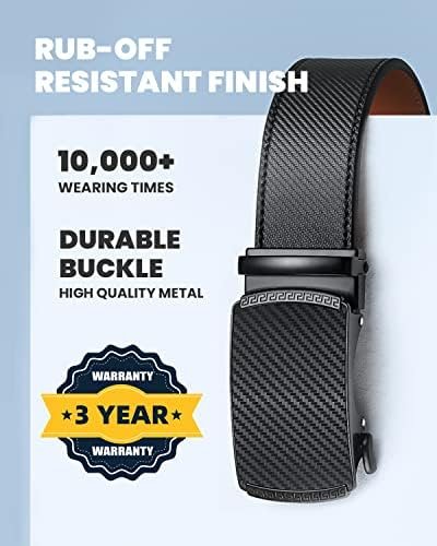 4199fHmWCeL._AC_.jpg Zitahli Belt Men, Ratchet Belt Dress with 1 3/8" Premium Leather,Slide Belt with Easier Adjustable Automatic Buckle