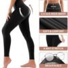 4 Pack Leggings for Women Butt Lift High Waisted Tummy Control No See-Through Yoga Pants Workout Running Leggings