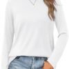 XIEERDUO Long Sleeve Shirts for Women Casual Crew Neck Basic Fall Tops Loose Fit Comfy