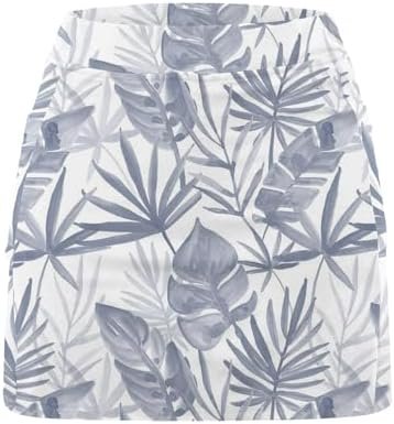 Women's Athletic Skorts Elastic Tennis Yoga Shorts Hight Waist Floral Print Skirts Tummy Control Skinny Joggers 2025