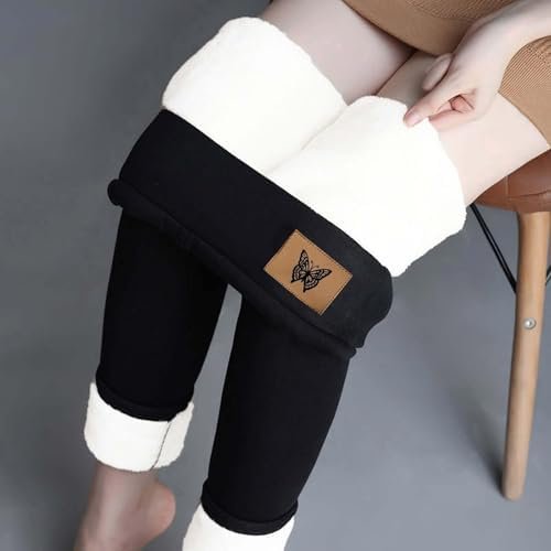 Womens Sherpa Fleece Lined Leggings Warm Thick Leggings High Waist Workout Pants Plus Size Winter Leggings Tights