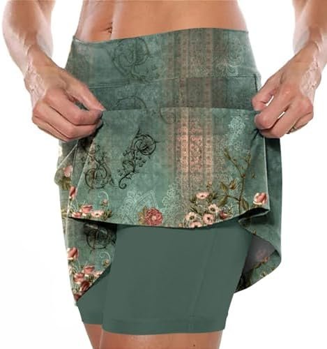 Versatile Skorts for Women, Women's Casual Athlete Tennis Skirts, Sports Lightweight Golf Workout Skort with Pockets