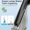 COSLUS Portable Water Flosser for Teeth: 10 Pressure Settings Professional Water Dental Pick for Orthodontic, Braces & Sensitive Gums - Cordless for Travel Use, for Adults Teens, BPA-Free, E40