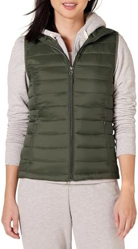 Amazon Essentials Women's Lightweight Water-Resistant Packable Puffer Vest