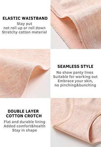 41Fuaqy2bDL._AC_.jpg Wealurre Cotton Bikini Women's Breathable Panties Seamless Comfort Underwear