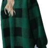 41H-nR365jL._AC_.jpg Generic Womens Flannel Shacket Jacket Plaid Button Down Long Sleeve Lapel Shirt Coat Trendy Casual 2024 Fall Fashion Clothes