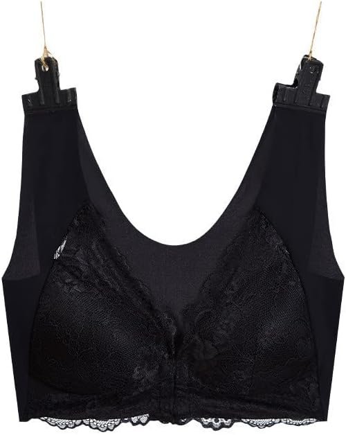 Seamless Bras for Women Front Closure No Underwire Bras Pushup Comfort Bra Breathable Lace Bra Plus Size Bras