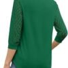XIEERDUO 3/4 Length Sleeve Womens Tops V-Neck Lace Tunic Tops Business Casual Blouses 2025