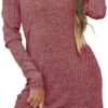 41IdY-k0TyL._AC_.jpg Ekouaer Womens Nightgown Long Sleeve Rib Knit Pajama Dress V Neck Soft Loungewear Sleepwear S-XXL